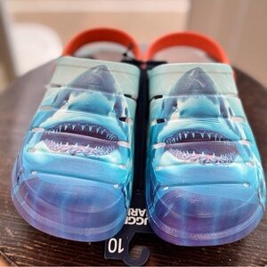 Rugged Shark Men's Size 10 Shark Week Clogs NWT Discovery Channel Blue Orange